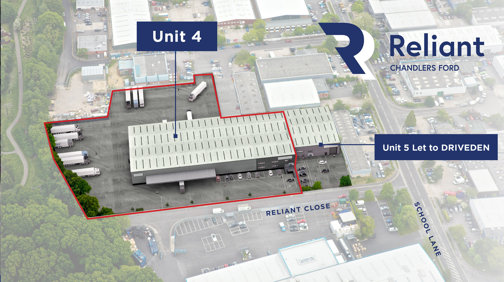 Reliant, Chandlers Ford aerial photograph